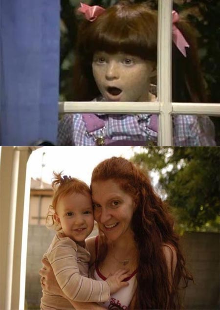 Emily Schulman è Harriet Brindle La lentigginosa mocciosa da schiaffi che s’impiccia degli affari dei vicini, oggi, è una moglie-mamma felice (e piuttosto racchia) di tre pargoletti. 