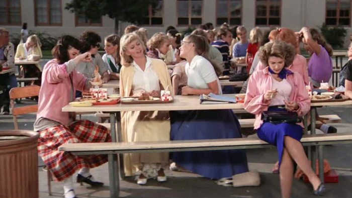  Il castigato e sbarazzino twin-set della liceale-vintage Olivia Newton-John in Grease (1978) 