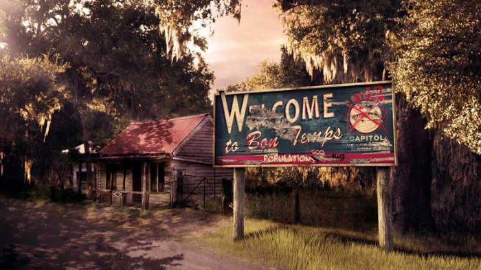 Bon Temps in True Blood (2008-14) Il tranquillo paesino della Louisiana che, al calar delle tenebre, pullula di lussuriosi vampiri assetati di sangue. 