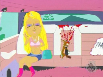 Il chihuahua che si spappola nella limo di una sbilenca Paris Hilton (8ª stagione)