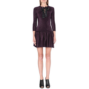 ALEXANDER MCQUEEN Bow-detail chenille dress £1,495.00 su selfridges.com