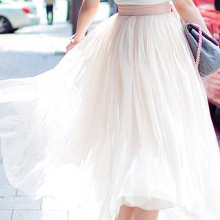chuu Elasticized Tulle Maxi Skirt €35.76 su yesstyle.com