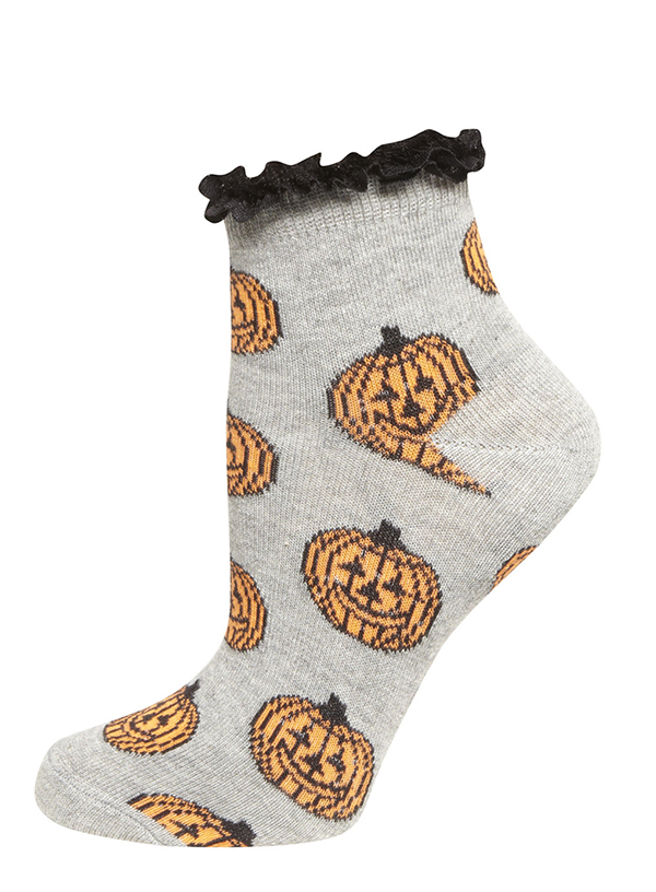 Dorothy Perkins Grey Pumpkin Print Socks  €3,80 su dorothyperkins.com