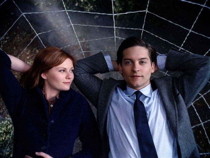 Kirsten Dunst e Tobey Maguire in Spider-Man (2002)