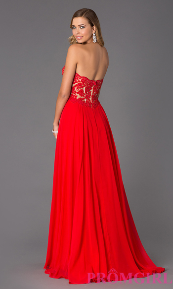 Strapless Sweetheart Floor Length Gown $ 398.00 su promgirl.com