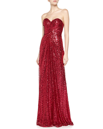 La Femme Strapless Sequin Open-Back Gown  €160 su lastcall.com