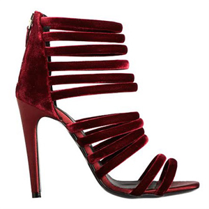 Sandalo in velluto bordeaux Charline de Luca 455 €