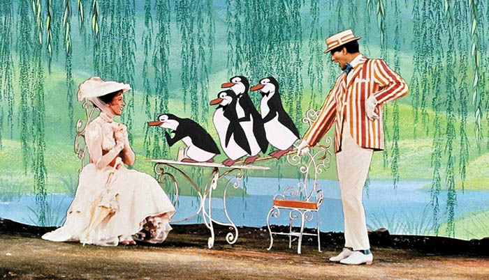 MARY POPPINS, Julie Andrews, Dick Van Dyke, 1964
